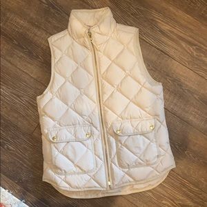 J crew cream vest size small